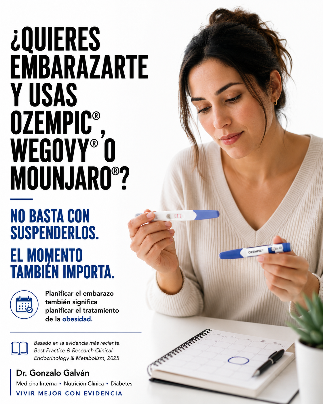 Embarazo y medicamentos GLP-1 — diapositiva 1 de 9
