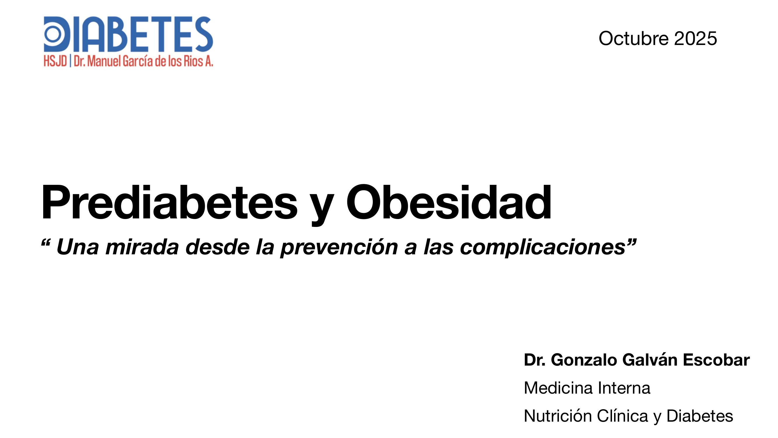 Portada: Prediabetes y Obesidad